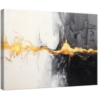 Wallarena Leinwandbild Abstrakt Marmor - Grau - Modern - Wohnzimmer, Abstrakt, 40x30x2cm
