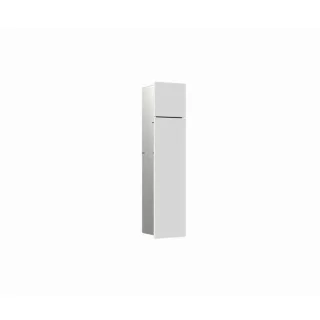 Emco Asis pure Unterputz-WC-Bürstengarnitur 975551301 170x730mm, Türanschlag rechts, mit Fächern, weiß matt