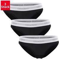 celodoro Slip Damen Bikini Slip (3er Pack) Webgummi-Bund mit Markenlogo