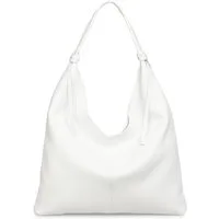 Caspar Schultertasche Lässige Leder Shopper große Damen Tasche - PREMIUM LINE- Modell No.817, leicht, elegant & unempfindlich - 100% Echtleder - Handmade in Italy