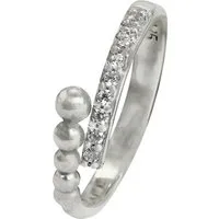 SilberDream Silberring SilberDream Ring Kugeln Zirkonia weiß (Fingerring), Damen Ringe, 54 (17,2) 925er Sterling Silber Kugeln silber, weiß