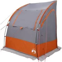 vidaXL Kuppelzelt Heckklappenzelt 194 x 180 x 210 cm Grau und Orange Taft, (1 tlg)