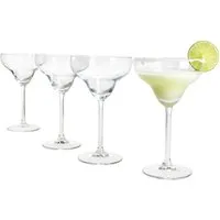 MamboCat Cocktailglas 4x Margarita Gläser mit Fuß 4 Personen Drinks Cocktail-Glas, Glas