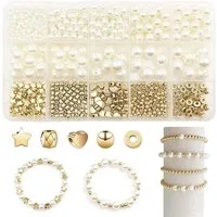 Zaewry Ketten und Armband Set Perlen zum Auffädeln Kit Perlen Set für DIY Armband Charm Kit (720-tlg), Geschenke für Mädchen Schmuckherstellung Muttertagsgeschenk