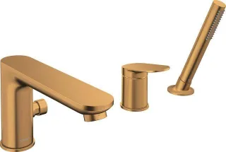 Duravit Wave 3-Loch Wannenarmatur Bronze Gebürstet 240x248x203 mm - WA5260000004 WA5260000004
