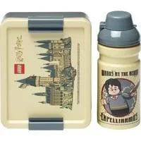 LEGO Lunch-Box Set Harry Potter Hogwarts beige/grau, 2-teilig, mit Trinkflasche