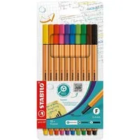 STABILO Fineliner point 88® Kreativ, (10-tlg), Lineal- und schablonengeeignet