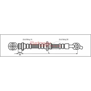 Metzger Bremsschlauch vorne links Nissan Primera P11