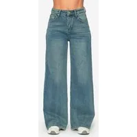 SASSYCLASSY 5-Pocket-Jeans Lockere Thermo Jeans Damen in weiter Beinpassform