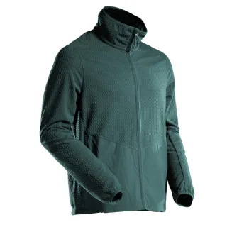 MASCOT Herren Microfleece Pullover mit Reißverschluss CUSTOMIZED Waldgrün XXL - 22803-639-34-2XL