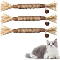 MuffiMau Kauspielzeug Katzenminze Sticks, Kauhölzer, Katzensticks für Zahlpflege, (3-tlg), Unterstützt gesunde Zähne, entfernt Plaque & sorgt für frischen Atem