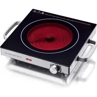 Heinrich´s Elektro-Kochfeld Doppel-Induktionskochplatte Doppelkochplatte, 2800 Watt, Stufenlose Temperaturregelung, Elektro Induktionskochfeld