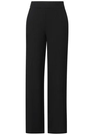 Street One Studio - Jersey-Hose mit Schlitzen schwarz - Gr. - 36/30