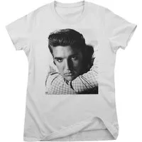 Elvis Presley Signature Product T-Shirt Love Me Tender Portrait Girly Tee