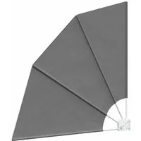 vidaXL Balkonsichtschutz Balkon Sichtschutz 115 x 115 cm Polyester Hellgrau (1-St)