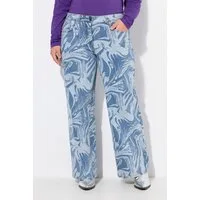Angel of Style Regular-fit-Jeans Jeans Wide Legs Laserprint 5-Pocket