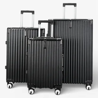 Schwarzer Hardshell-Koffer Dual 4-Wheel ABS Gepäck Kabinenkoffer