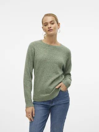 VERO MODA - VMDOFFY LS O-NECK BLOUSE GA NOOS - Gr. - S