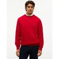 Tommy Hilfiger Sweatshirt ESS SEASONAL FLEECE CREWNECK mit Rundhals und Stickerei unifarben, casual, regular fit, Baumwollmix, Rundhals