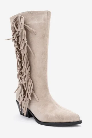 Orlo Lederstiefel mit Fransen im Western-Stil (Damen)