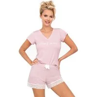 Donna Shorty Schlafanzug mit Spitze (Set, 2 tlg) premium Viskose, Made in Europa