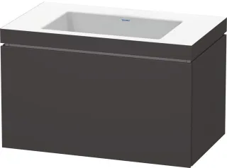 Duravit L-Cube c-bonded Set wandhängend Graphit Supermatt 800x480x500 mm - LC6917N8080 LC6917N8080
