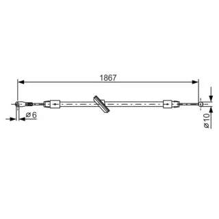 Bosch Handbremsseil vorne Mercedes Sprinter VW Crafter 2,5 1987482028