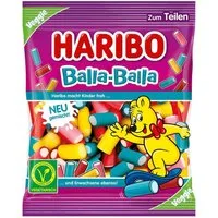 HARIBO Süßigkeit, Haribo Balla Balla Konfekt ummantelt von Fruchtgummi veggie 160g