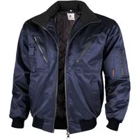 Qualitex Workwear Pilotenjacke wetterfeste Arbeitsjacke mit festem Steppfutter - ideal Übergangsjacke (1-St) Robuste Winter- & Übergangsjacke mit 7 praktischen Taschen