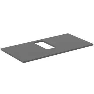 Ideal Standard Waschtischplatte i.life B mittigerAusschnitt f.1 Wand-WT 1002x507x18mm Quarzgrau matt T5415NG