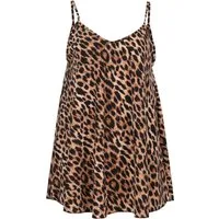 malito more than fashion Spaghettitop Spaghettiträger Top Animal Print 2312 Spaghettiträger Top Animal Print