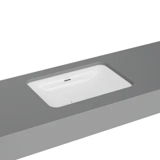 VitrA New Metropole Unterbauwaschtisch rechteckig 60 x 40 cm mit Überlaufschlitz Weiß,7535B403-7216 7535B403-7216