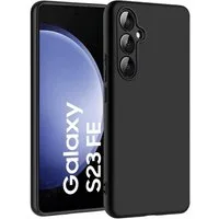 CoolGadget Handyhülle Handy Schutzhülle für Samsung Galaxy S23 FE matt schwarz 6,4 Zoll, Silikon TPU Hülle Schutz Tasche Cover schlicht Slim Case