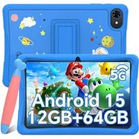 TABWEE K10 kids tablet 10" Tablet (10.1", 64 GB, Android 15, 5G wifi, Android 15, Google Kids Space, Gemini AI, mit Stift)