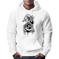 Neverless Hoodie Hoodie Herren Wolf Fenrir Fabelwesen Wikinger nordische Mythologie