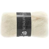 LANA GROSSA SETASURI Häkelwolle, 212 m (Feines Lace-Garn aus Alpaka (Suri) und Seide), 25 g