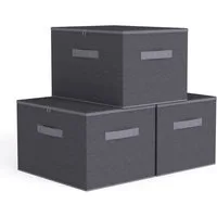 Sekey Aufbewahrungsbox Aufbewahrungsbox mit Deckel aus Vliesstoff Faltbare Stoffboxen, Faltbox Organizer für Kleidung Aufbewahrungsboxen für Schrank Regal