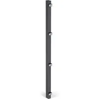 Alberts Zaunpfosten 60x40 mm für Doppelstabmattenzaun, 127,5 cm, zur Befestigung mit Einschlag-Bodenhülse oder Pfostenträger
