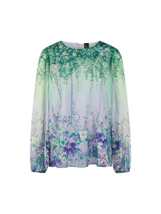 Marc Cain Glam - Tunikabluse mit Gummibündchen purple heather - Gr. - 40