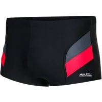 Aqua Speed Badehose Aron Sport Swim Trunks Kontrastdesign Schwarz Gelb L (Athletische Shorts für anspruchsvolle Serienprogramme) Bleibt kompakt anliegend ohne Faltenbildung im Wasser