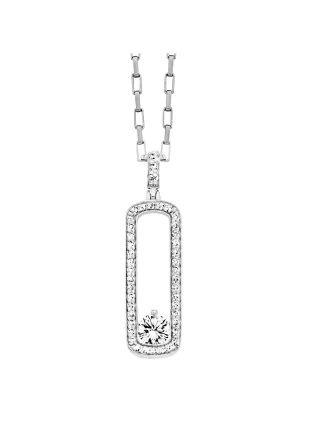 Julie Julsen Anhänger mit Kette 925 Silber rhodiniert Zirkonia weiß
