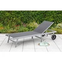 MERXX Gartenliege, Alu/Textil, verstellbar