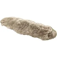 Home-trends24.de Fellteppich Kunstfell Fell Braun Teppich Läufer Bodenmatte Bodenläufer 60 x 180