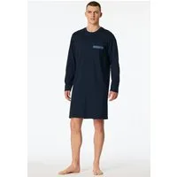Schiesser Nachthemd Comfort Nightwear seitliche Schlitze, weich, Langarm, Single Jersey, Baumwolle
