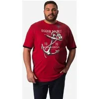 Men Plus T-Shirt T-Shirt Halbarm großer Print Rundhals