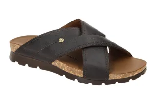 Panama Jack SALMAN C17 Herren Pantolette - Dunkelbraun Echtleder bequem & weich