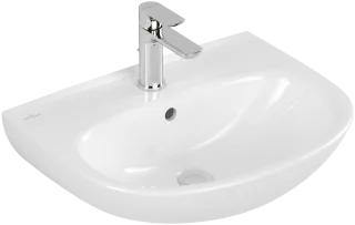 Villeroy & Boch Waschbecken O.novo 550x440mm Oval mit Überlauf Weiss Alpin 4A405701