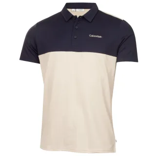 Calvin Klein - Poloshirt für Herren, Mit Kragen (Hafermilch/Marine)