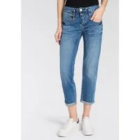 Herrlicher Boyfriend-Jeans Shyra Tap Denim Light im Straight Fit, mit Knopfleiste