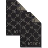 JOOP! Handtuch 2 Stück Joop! Gästetuch Cornflower 1721-73 Schiefer 30x50, Walkfrottier (2-St), Baumwolle